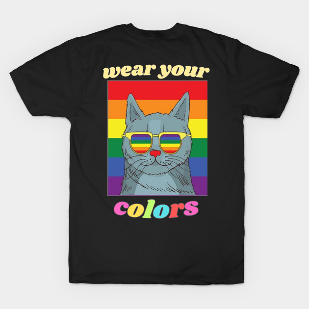 LGBT Pride Cat - Cute Rainbow Kitty - Wear your colors by Kribis